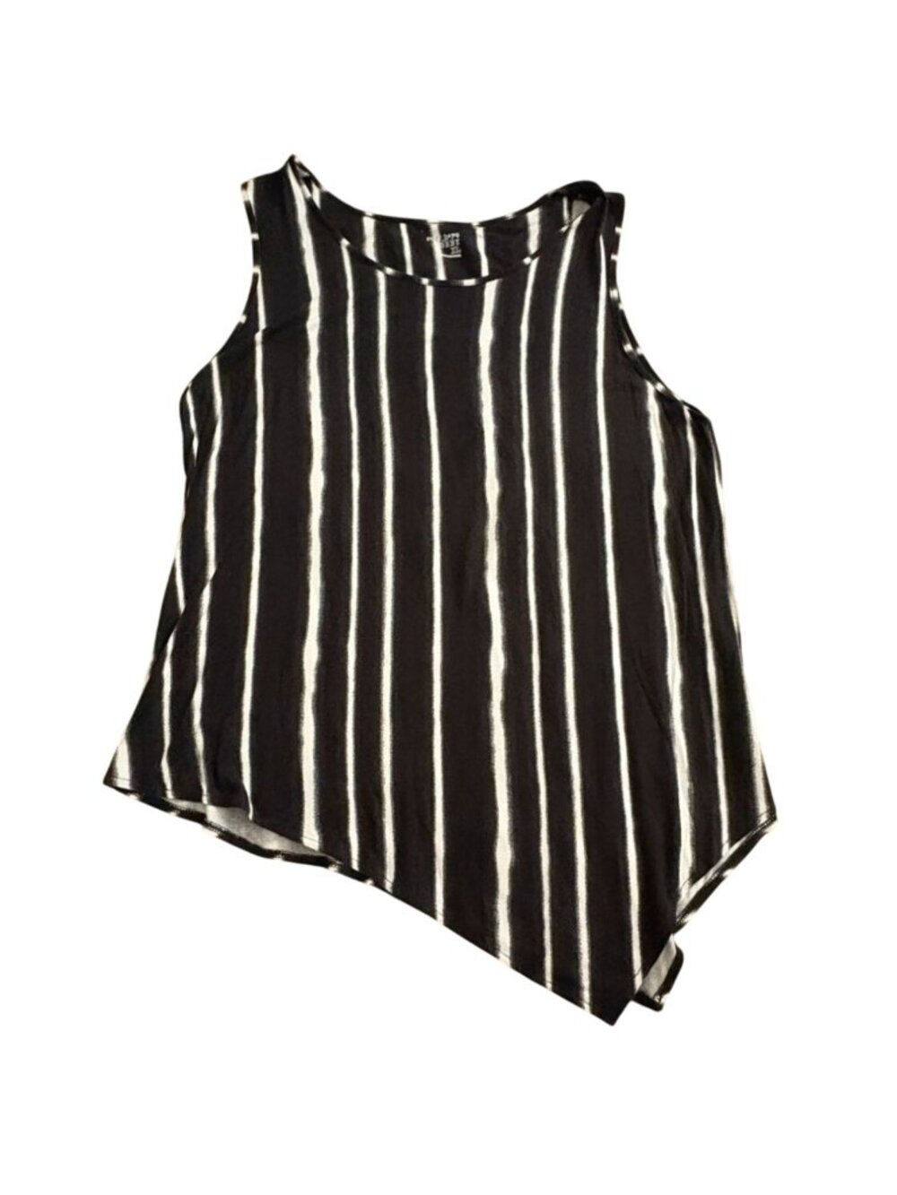 Ruff Hewn Grey Womens Light Weight Soft Sleeveless Blouse-Black-XL-GUC